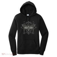 Goth Pagan Skull Occult Aesthetic Mystic Death Moth Women's Hoodie thumb 0