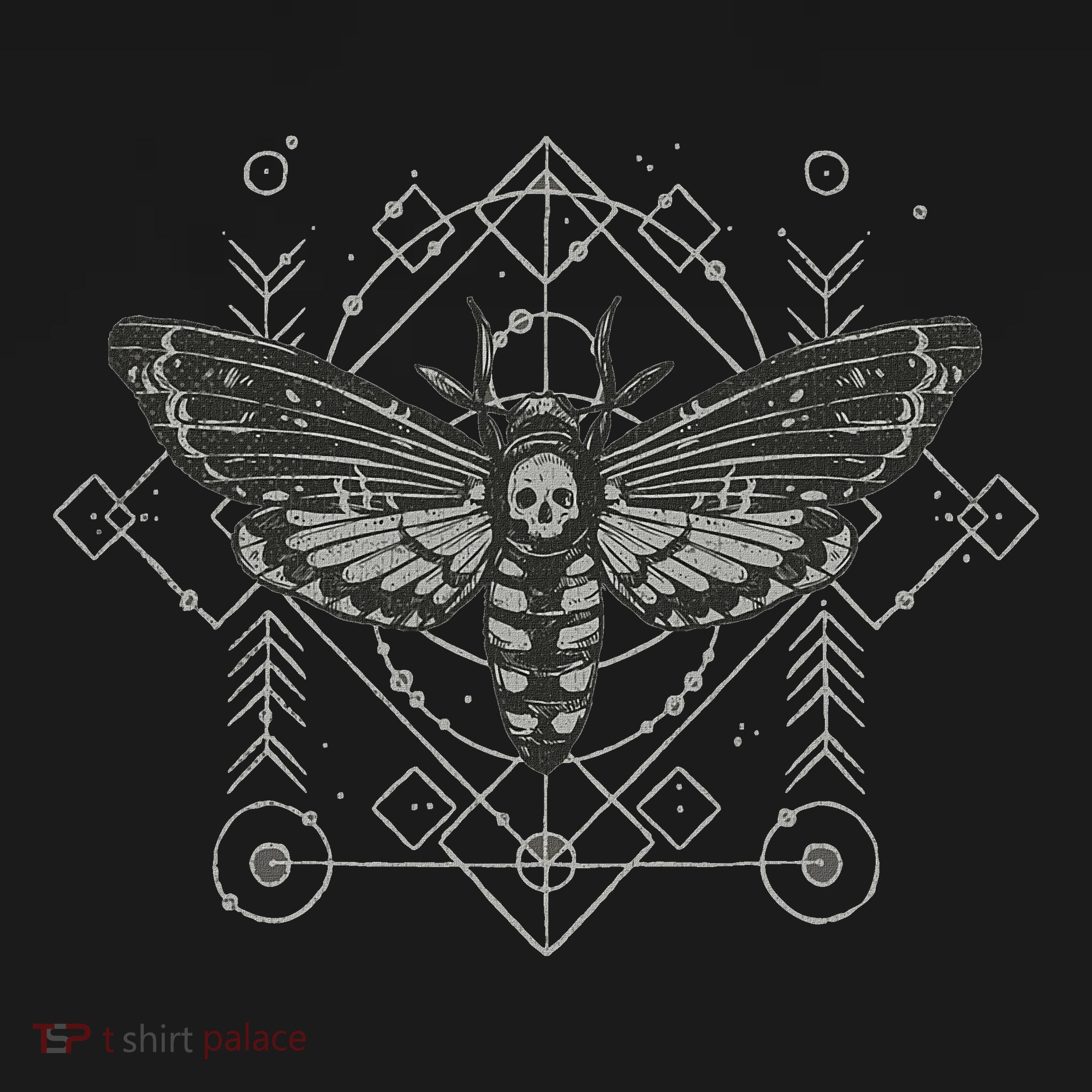Goth Pagan Skull Occult Aesthetic Mystic Death Moth Women's Hoodie