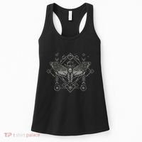 Goth Pagan Skull Occult Aesthetic Mystic Death Moth Women's Tank Top thumb 0