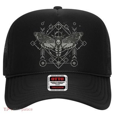 Goth Pagan Skull Occult Aesthetic Mystic Death Moth Hat