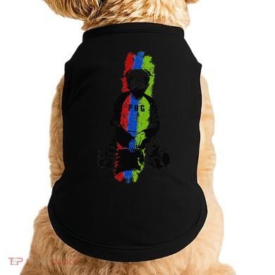 Good Pug Sitting Art Doggie Tank