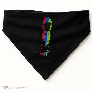 Good Pug Sitting Art USA-Made Doggie Bandana