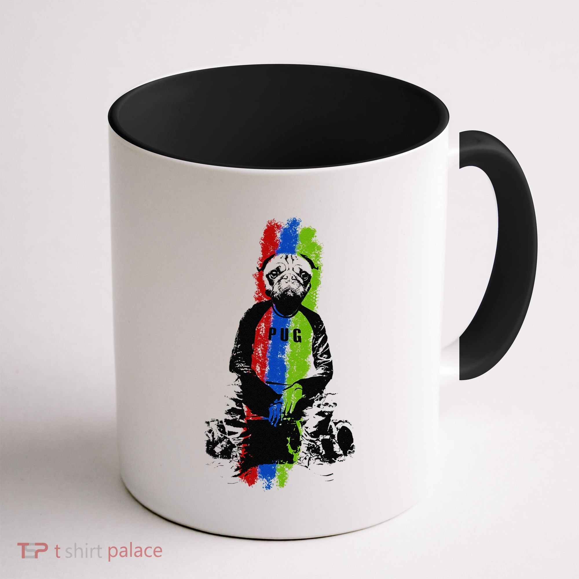 Good Pug Sitting Art Coffee Mug