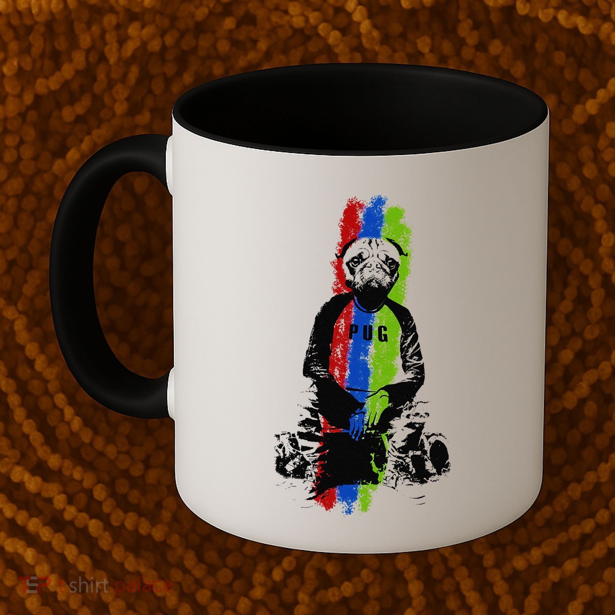 Good Pug Sitting Art Coffee Mug