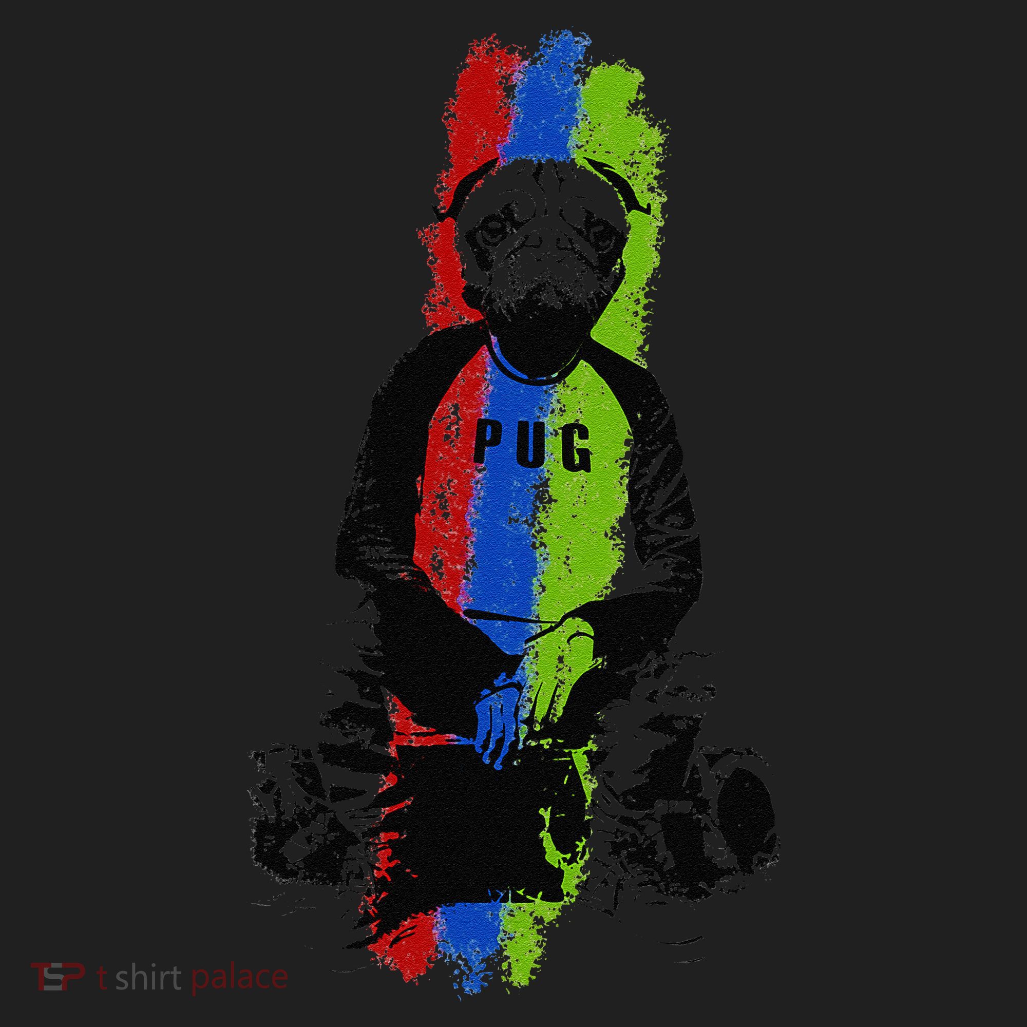 Good Pug Sitting Art Tumbler