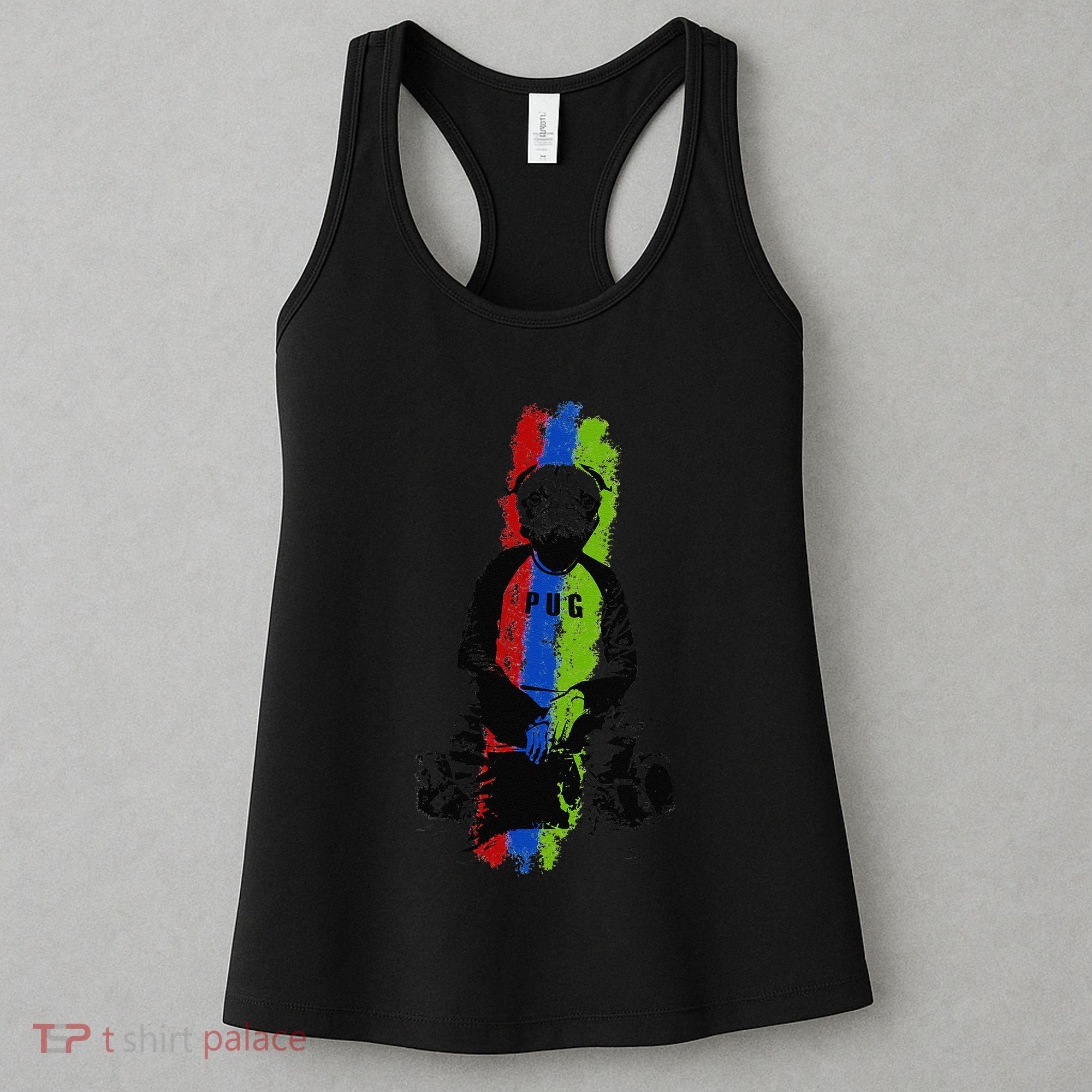 Good Pug Sitting Art Women's Tank Top