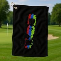 Good Pug Sitting Art Golf Towel thumb 1