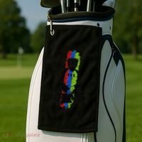 Good Pug Sitting Art Golf Towel thumb 2