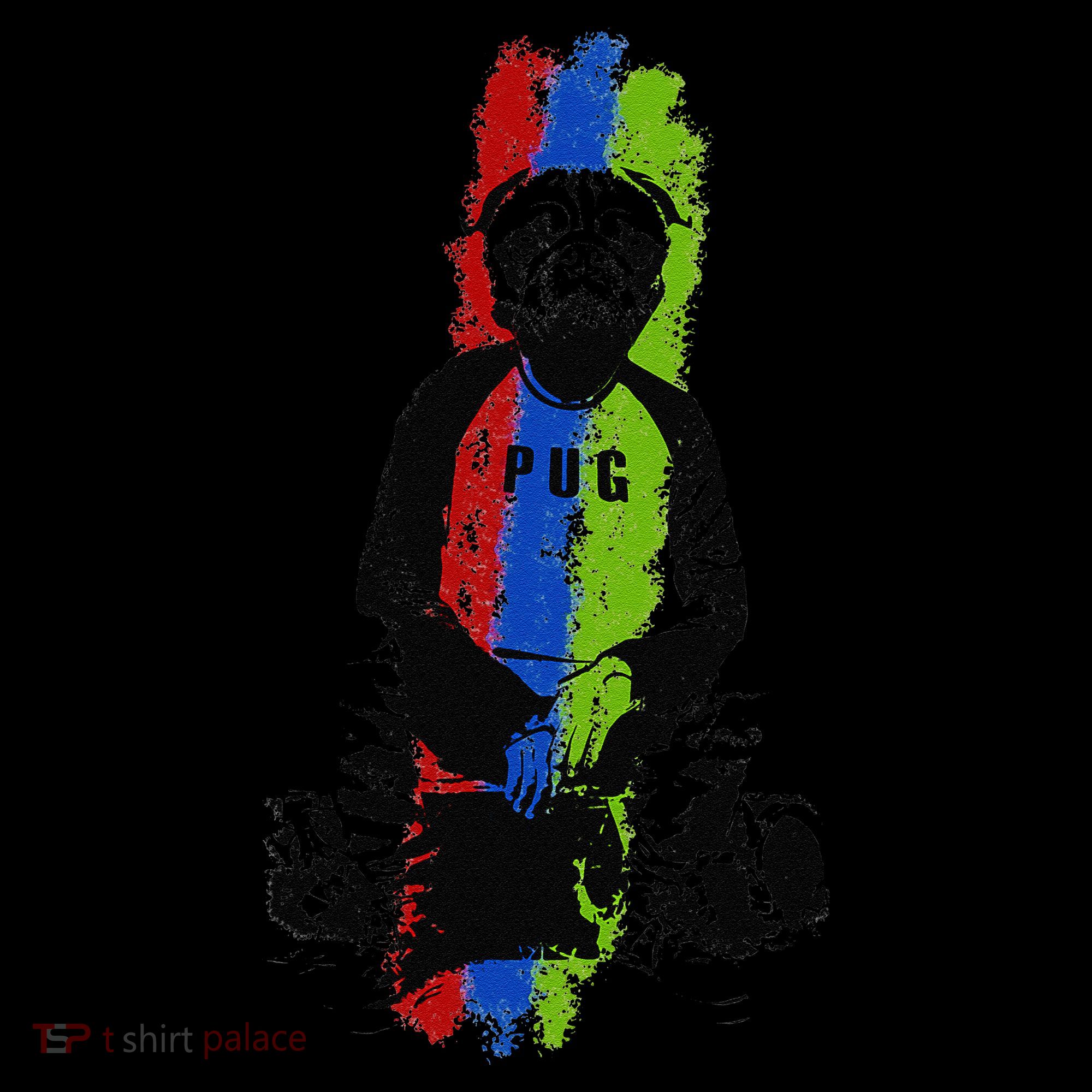 Good Pug Sitting Art Kids Sweatshirt