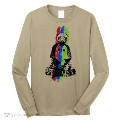 Good Pug Sitting Art Long Sleeve Shirt