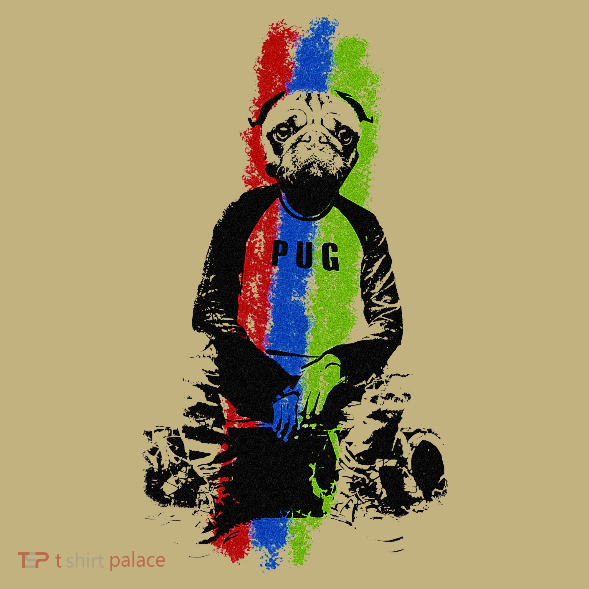 Good Pug Sitting Art Sweatshirt