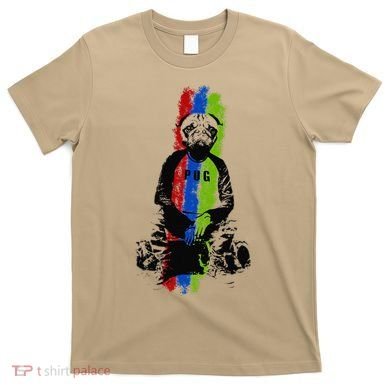 Good Pug Sitting Art T-Shirt