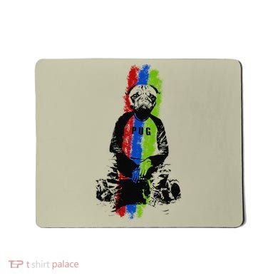 Good Pug Sitting Art Mousepad