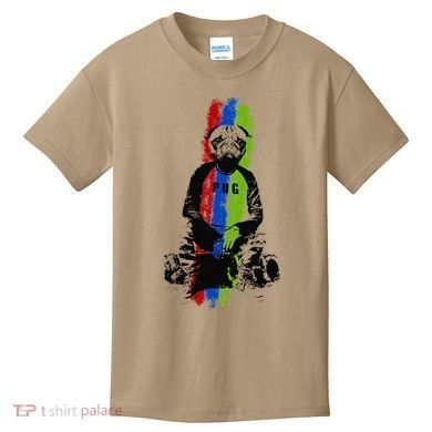 Good Pug Sitting Art Kids T-Shirt