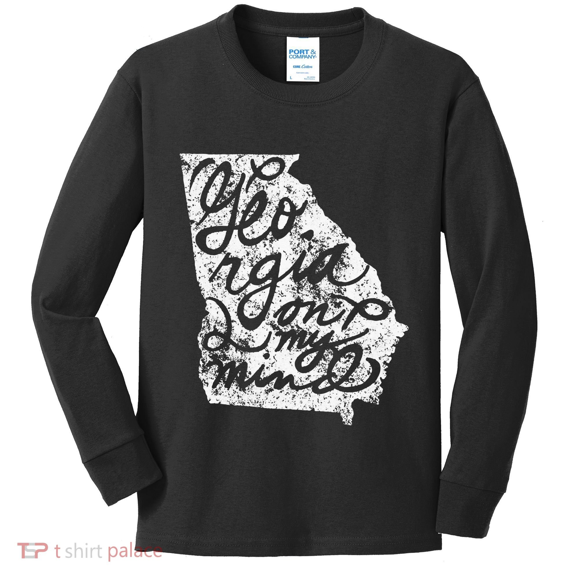 Georgia Peach State Georgia On My Mind Atlanta Kids Long Sleeve Shirt