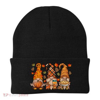 Gnomes Pumpkin Spice Coffee Latte Fall Autumn Thanksgiving Beanie