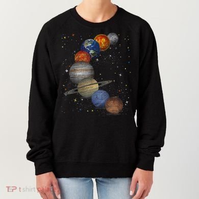 Galaxy Planets Sun Universe Outer Space Science Women's Sweatshirt