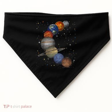Galaxy Planets Sun Universe Outer Space Science USA-Made Doggie Bandana
