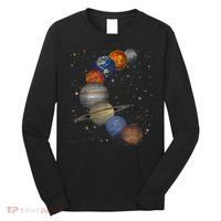 Galaxy Planets Sun Universe Outer Space Science Long Sleeve Shirt thumb 0
