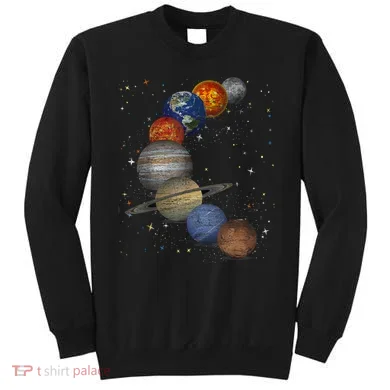 Galaxy Planets Sun Universe Outer Space Science Sweatshirt