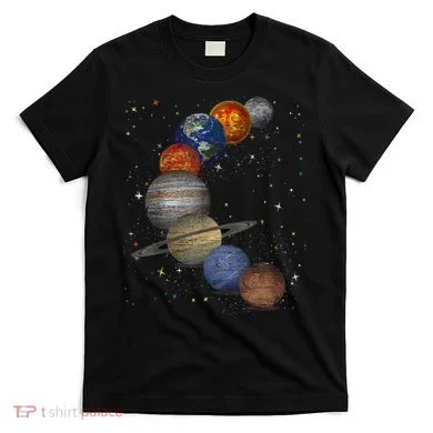 Galaxy Planets Sun Universe Outer Space Science T-Shirt