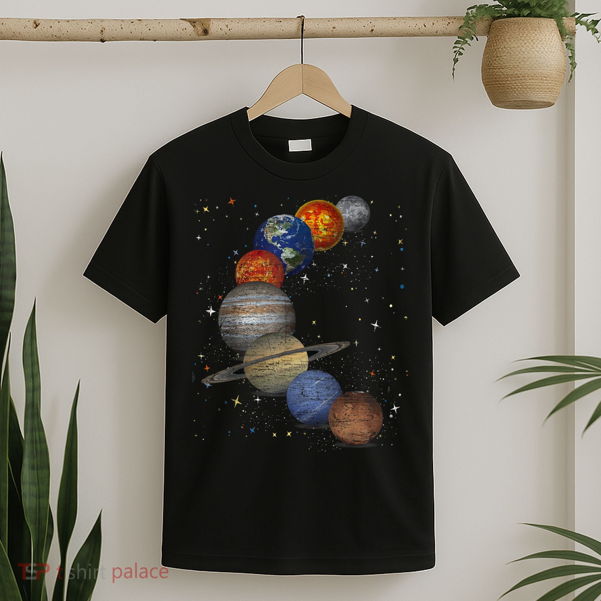 Galaxy Planets Sun Universe Outer Space Science T-Shirt