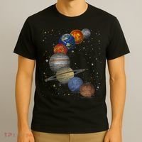 Galaxy Planets Sun Universe Outer Space Science T-Shirt thumb 3