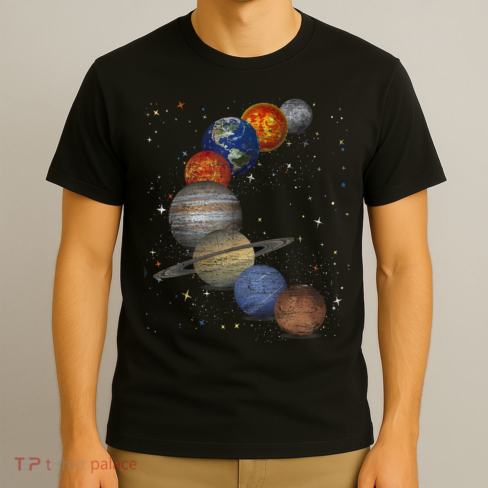 Galaxy Planets Sun Universe Outer Space Science T-Shirt