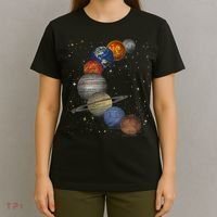 Galaxy Planets Sun Universe Outer Space Science T-Shirt thumb 4