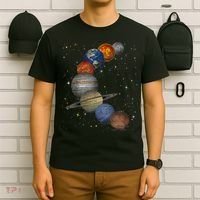 Galaxy Planets Sun Universe Outer Space Science T-Shirt thumb 6