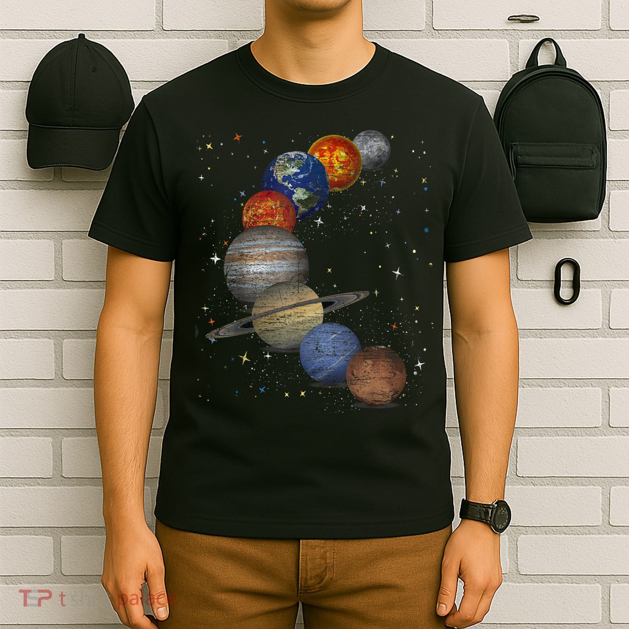 Galaxy Planets Sun Universe Outer Space Science T-Shirt
