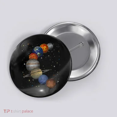 Galaxy Planets Sun Universe Outer Space Science Button