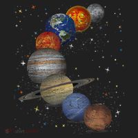 Galaxy Planets Sun Universe Outer Space Science Beanie thumb 2