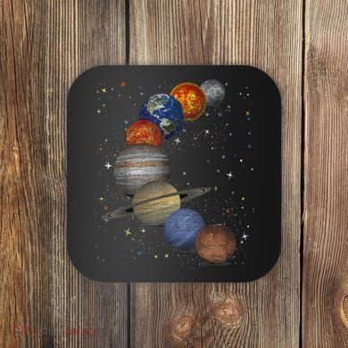 Galaxy Planets Sun Universe Outer Space Science Coaster