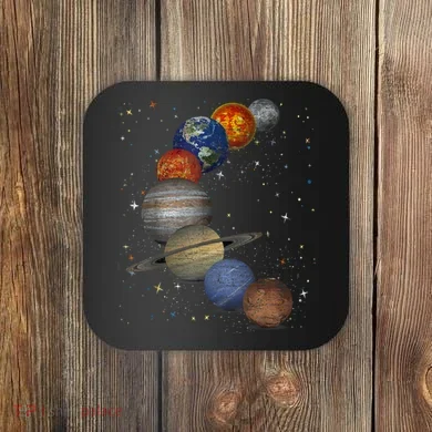 Galaxy Planets Sun Universe Outer Space Science Coaster