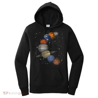 Galaxy Planets Sun Universe Outer Space Science Women's Hoodie