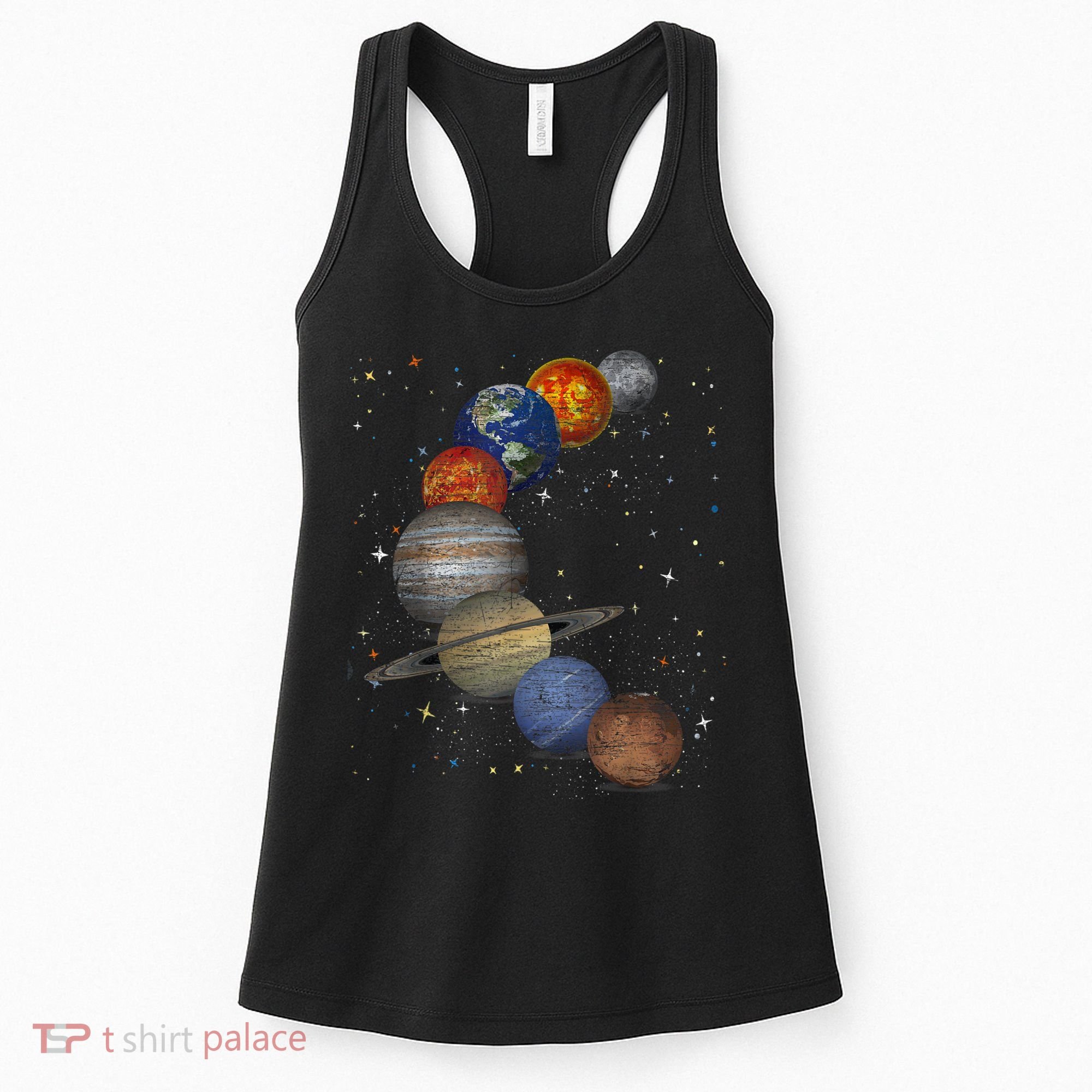 Galaxy Planets Sun Universe Outer Space Science Women's Tank Top