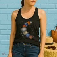 Galaxy Planets Sun Universe Outer Space Science Women's Tank Top thumb 2