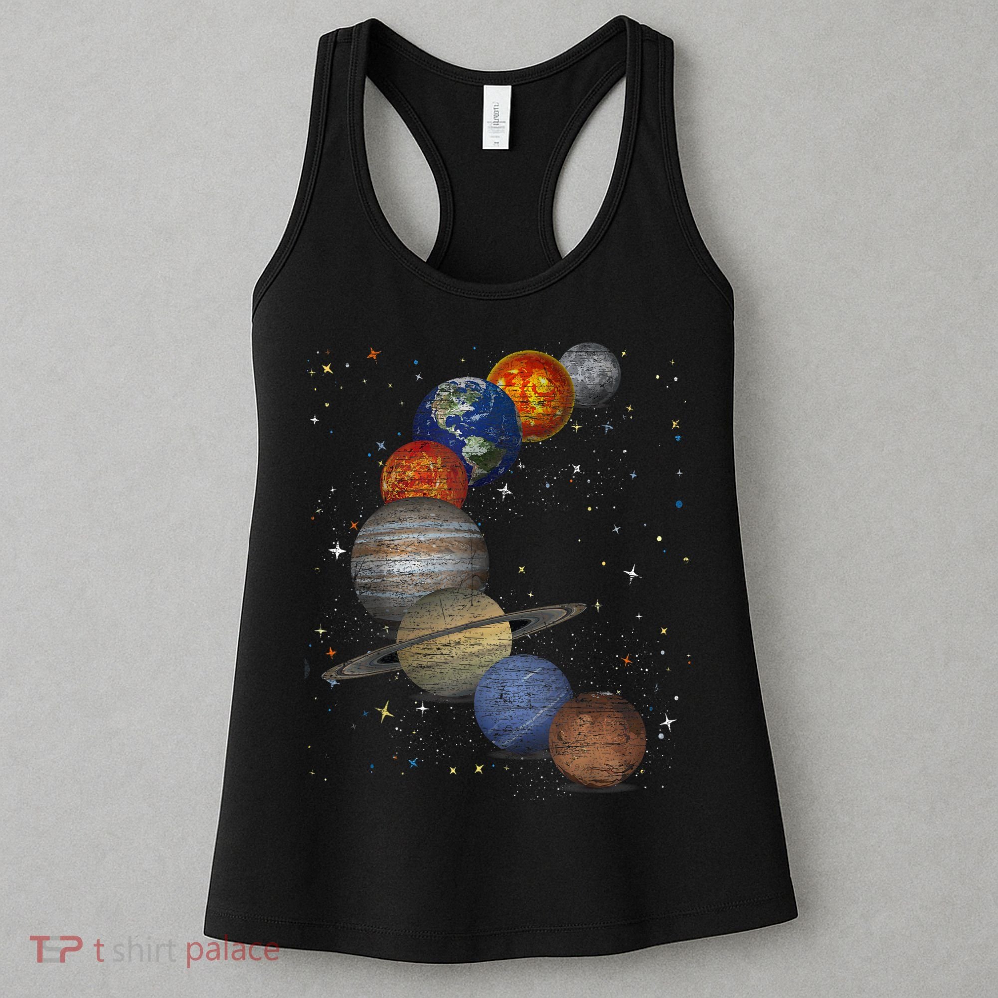 Galaxy Planets Sun Universe Outer Space Science Women's Tank Top