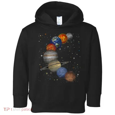 Galaxy Planets Sun Universe Outer Space Science Toddler Hoodie