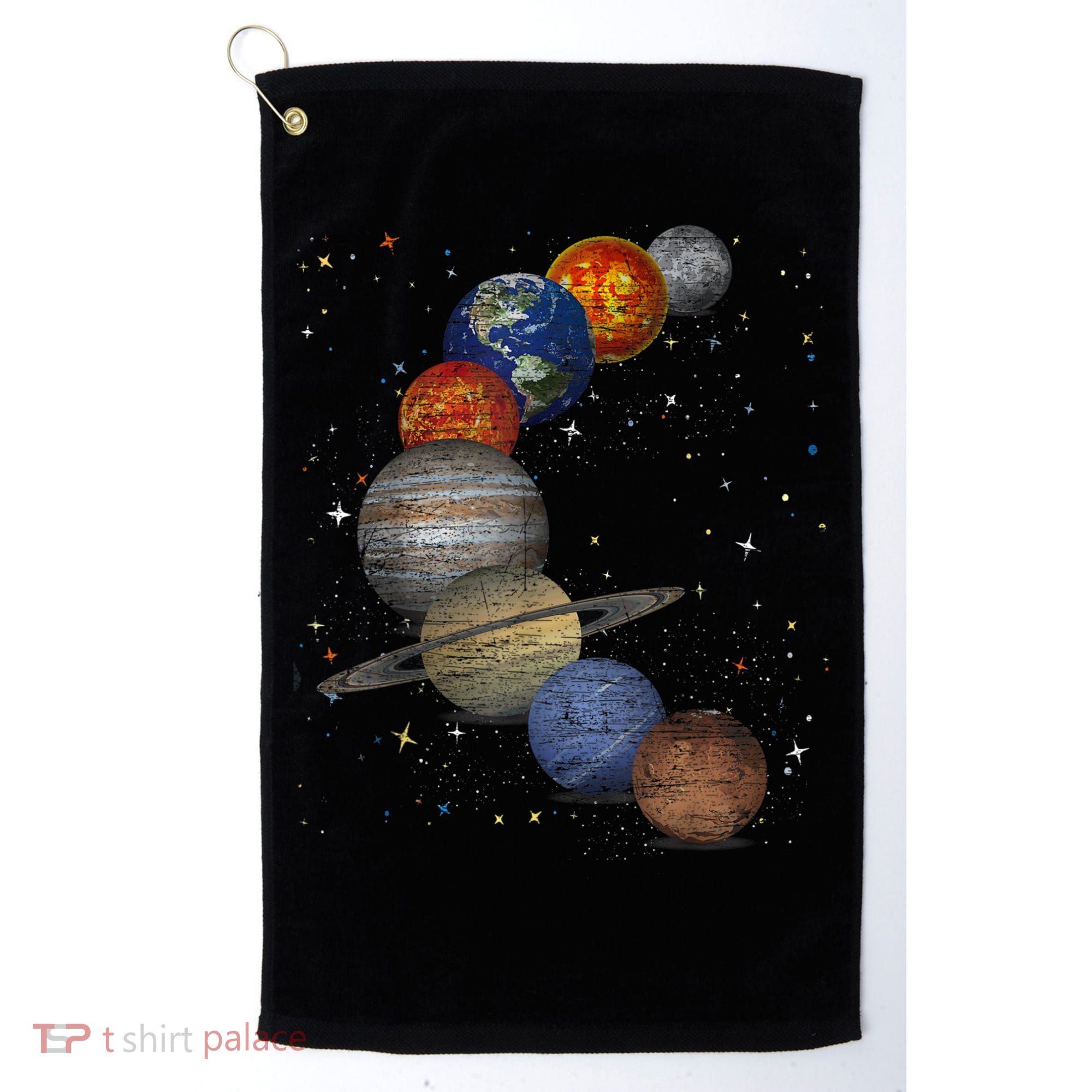 Galaxy Planets Sun Universe Outer Space Science Golf Towel