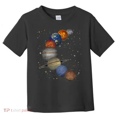 Galaxy Planets Sun Universe Outer Space Science Toddler T-Shirt