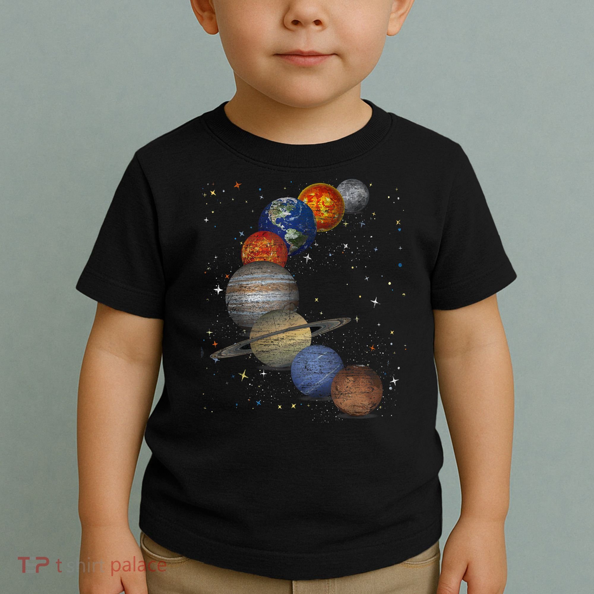 Galaxy Planets Sun Universe Outer Space Science Toddler T-Shirt