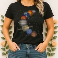 Galaxy Planets Sun Universe Outer Space Science Women's T-Shirt thumb 2