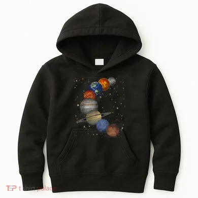 Galaxy Planets Sun Universe Outer Space Science Kids Hoodie