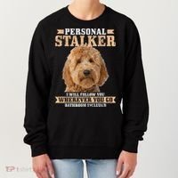 Goldendoodle Personal Stalker Funny Golden Doodle Mom Women's Sweatshirt thumb 0