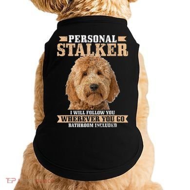Goldendoodle Personal Stalker Funny Golden Doodle Mom Doggie Tank