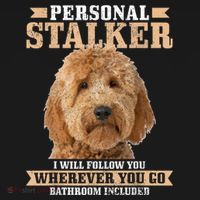 Goldendoodle Personal Stalker Funny Golden Doodle Mom USA-Made Doggie Bandana thumb 2