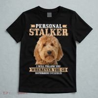 Goldendoodle Personal Stalker Funny Golden Doodle Mom T-Shirt thumb 5