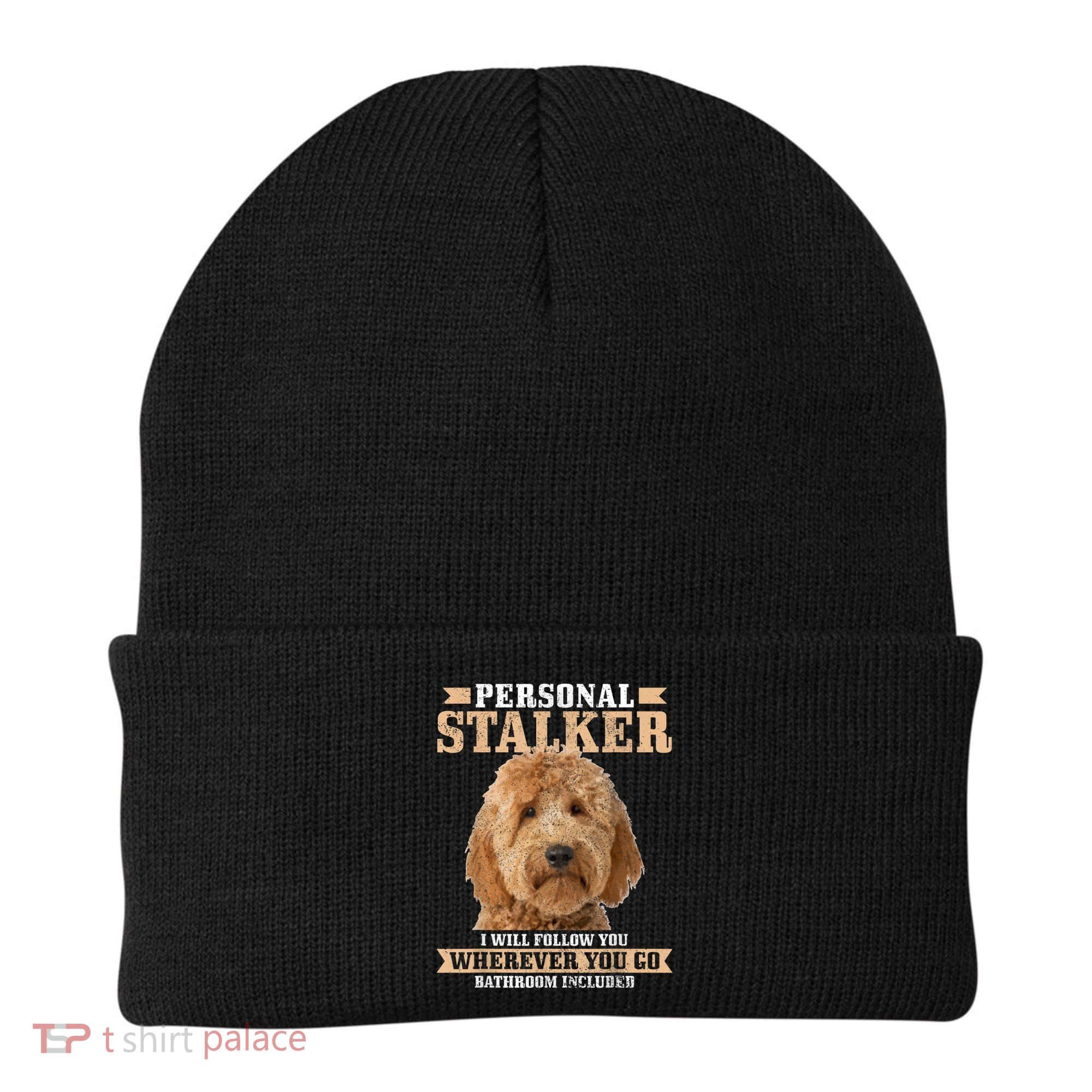 Goldendoodle Personal Stalker Funny Golden Doodle Mom Beanie
